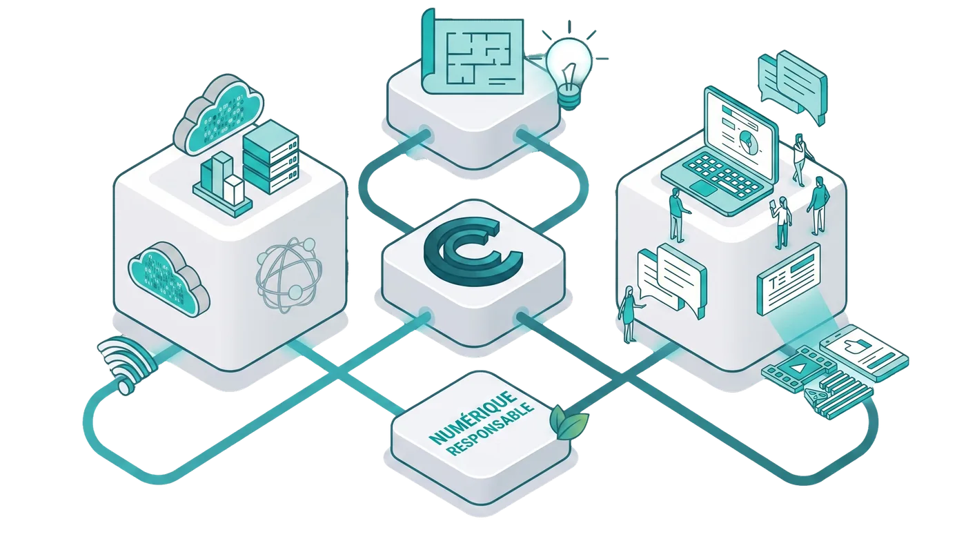 Architecture IT accompagnée par C-ISOP : Cloud et serveurs, réseaux, collaboration et numérique responsable